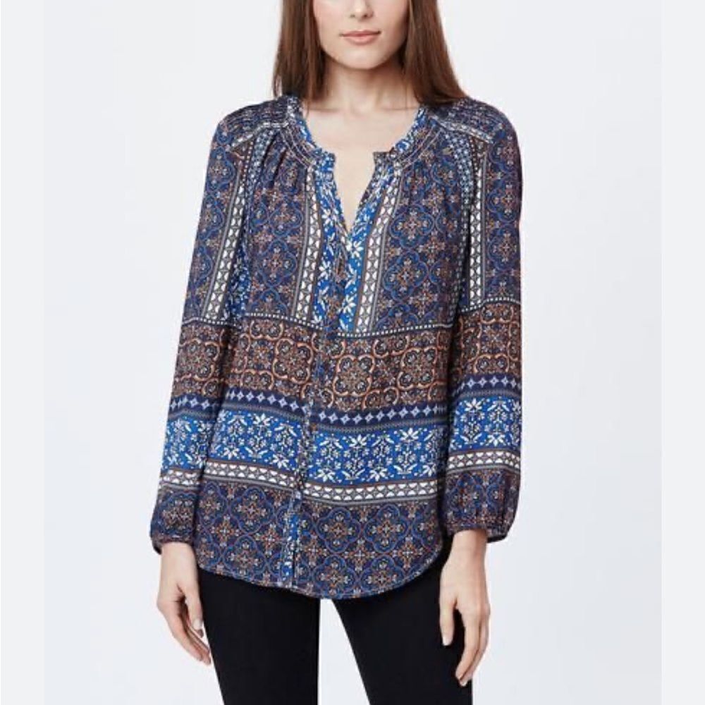 DANIEL RAINN Mosaic Tile Print Top-XS NWT